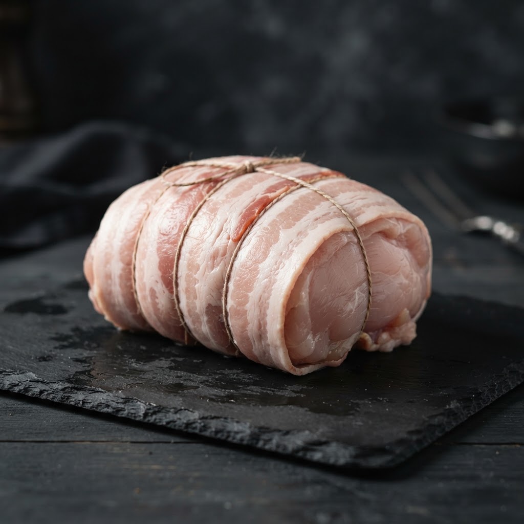 Boneless British Turkey Breast Wrapped In Streaky Bacon