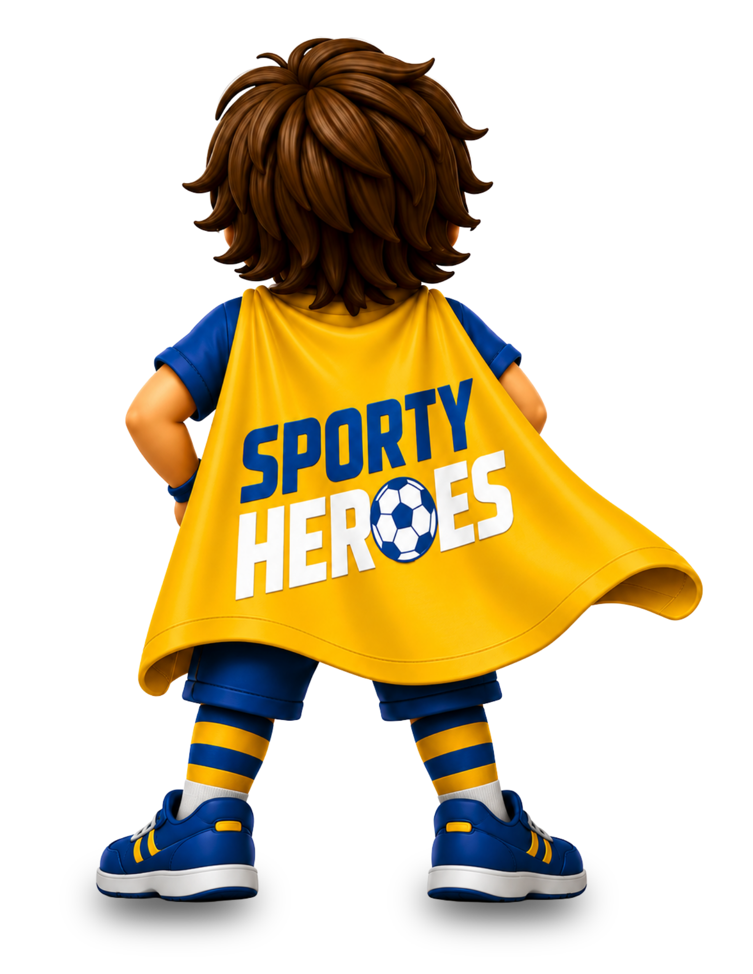 Sporty Heroes character celebrating
