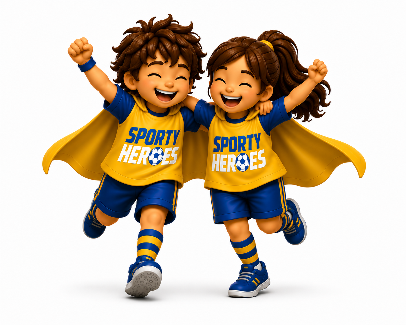 Sporty Heroes children celebrating