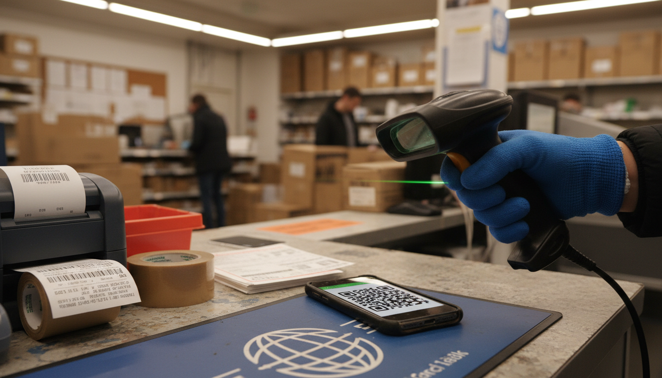 RTNS team at a parcel counter location