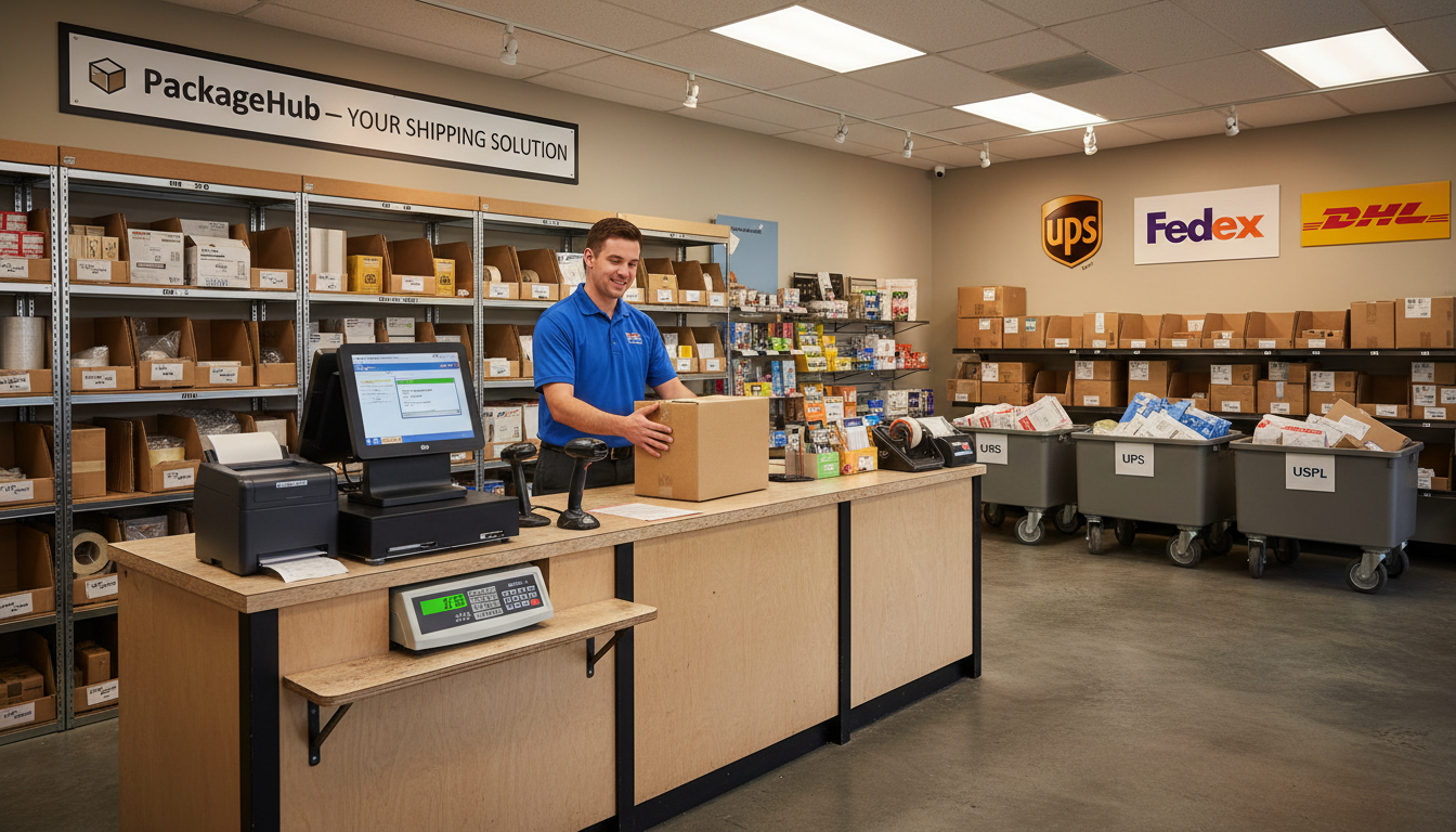 Real staffed parcel counter network at scale