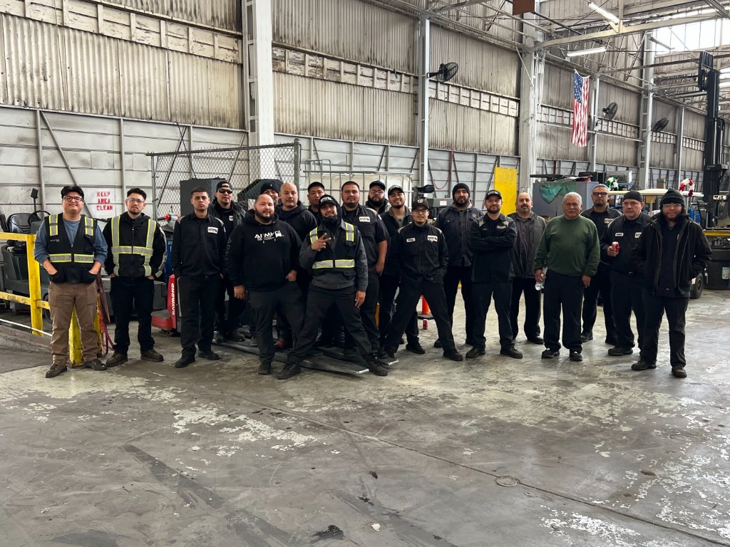 The Velocity Material Handling team in the warehouse
