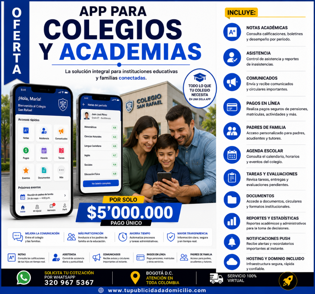 App para Colegios y Academias
