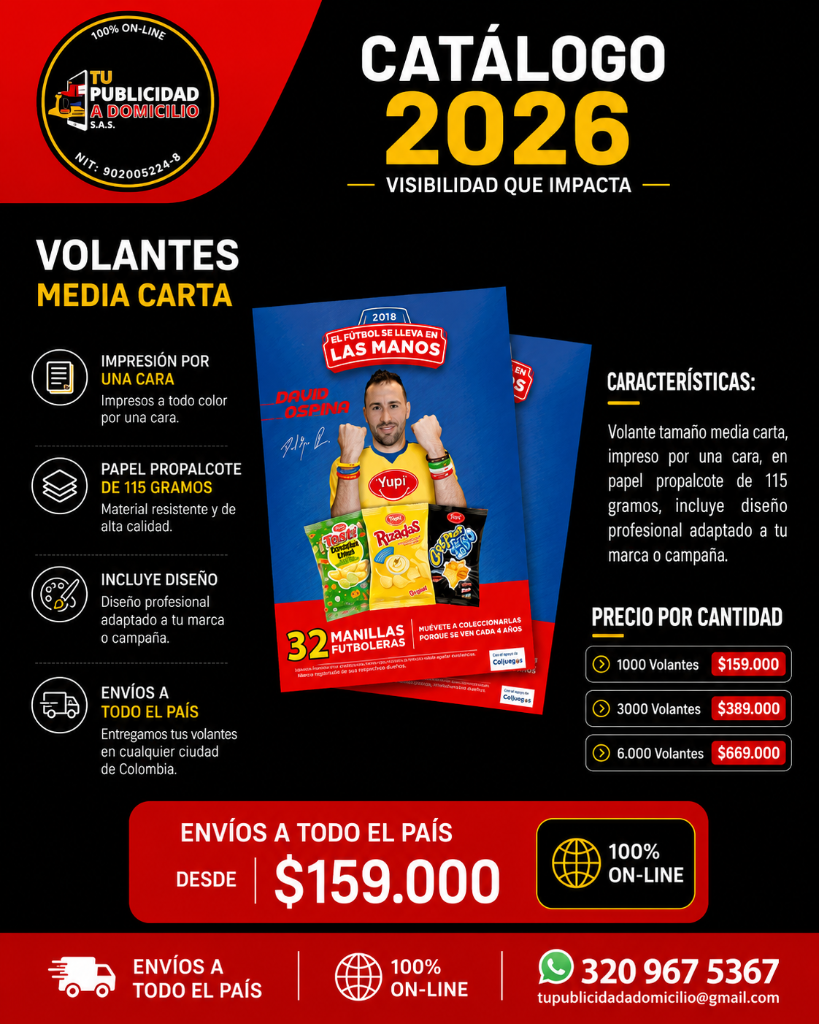 Volantes Media Carta