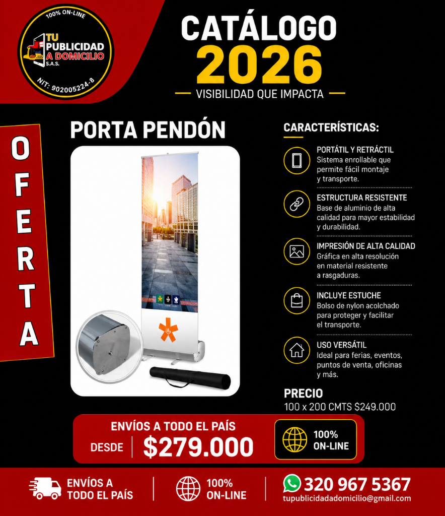 Porta Pendón Retráctil