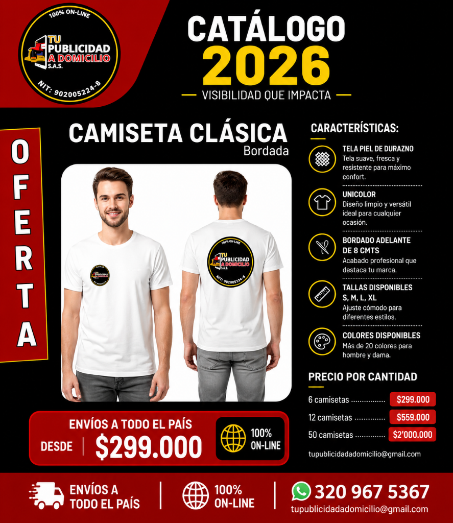 Camiseta Clásica Bordada