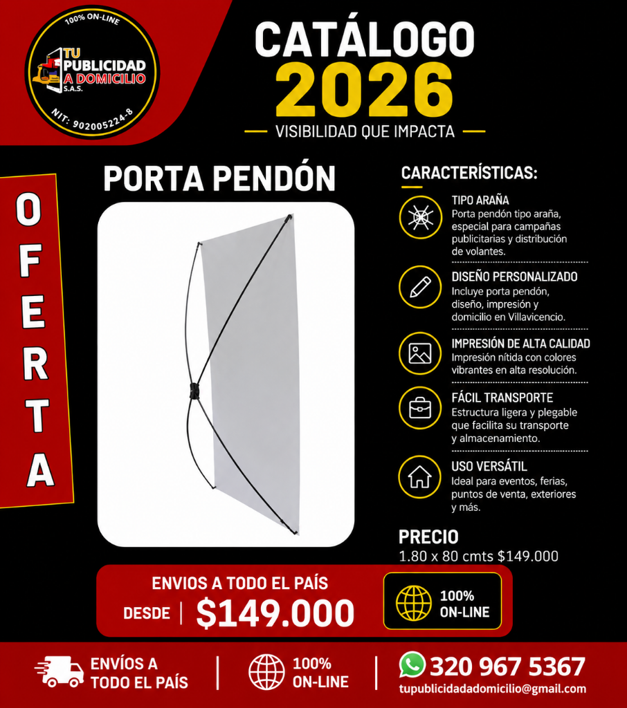 Porta Pendón Tipo Araña