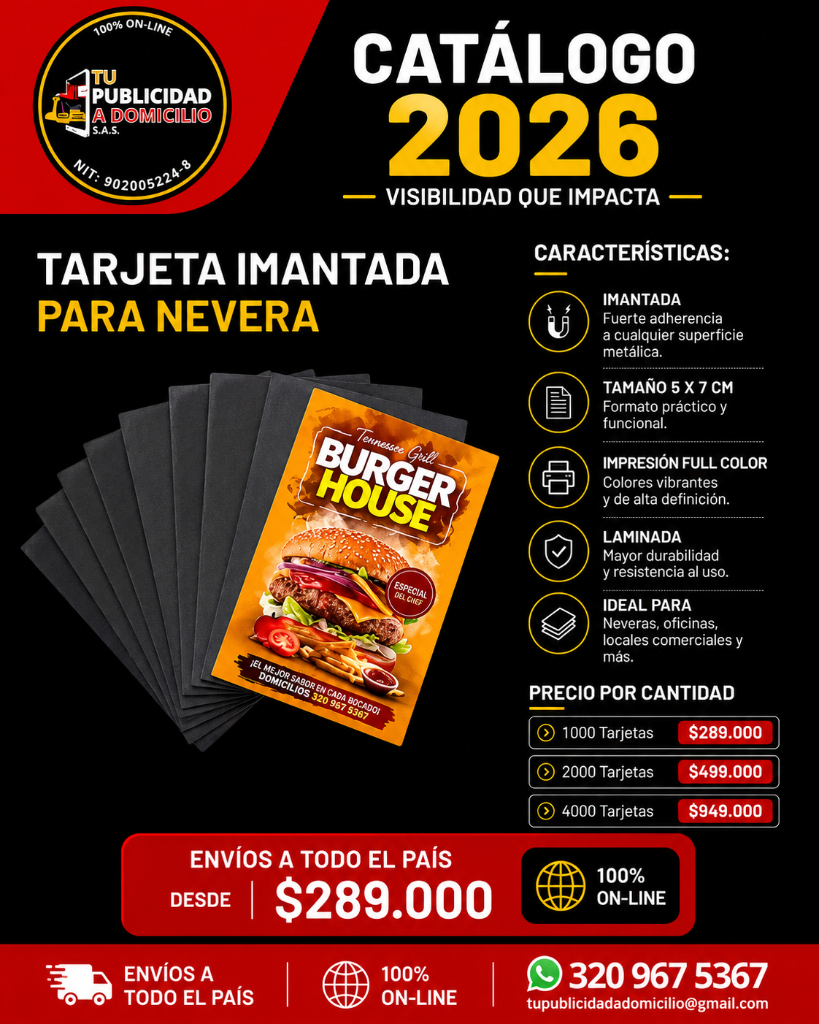 Tarjetas Imantadas para Nevera