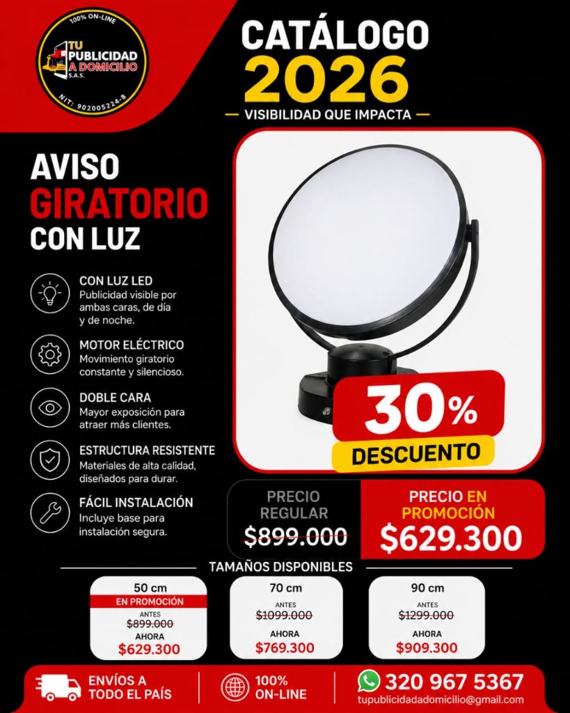 Aviso Giratorio con Luz