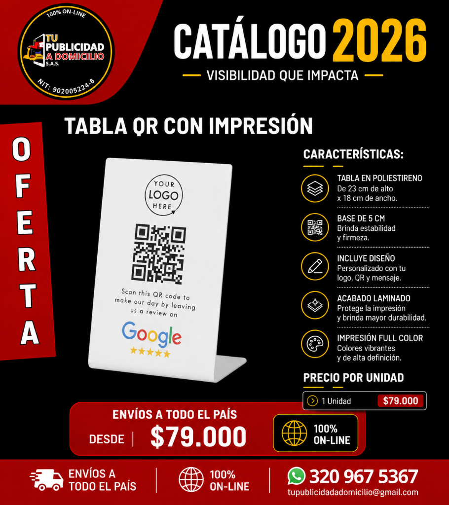 Tabla QR con Impresión