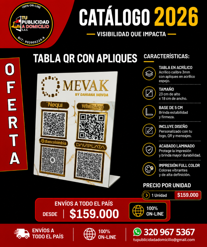 Tabla QR Premium con Apliques
