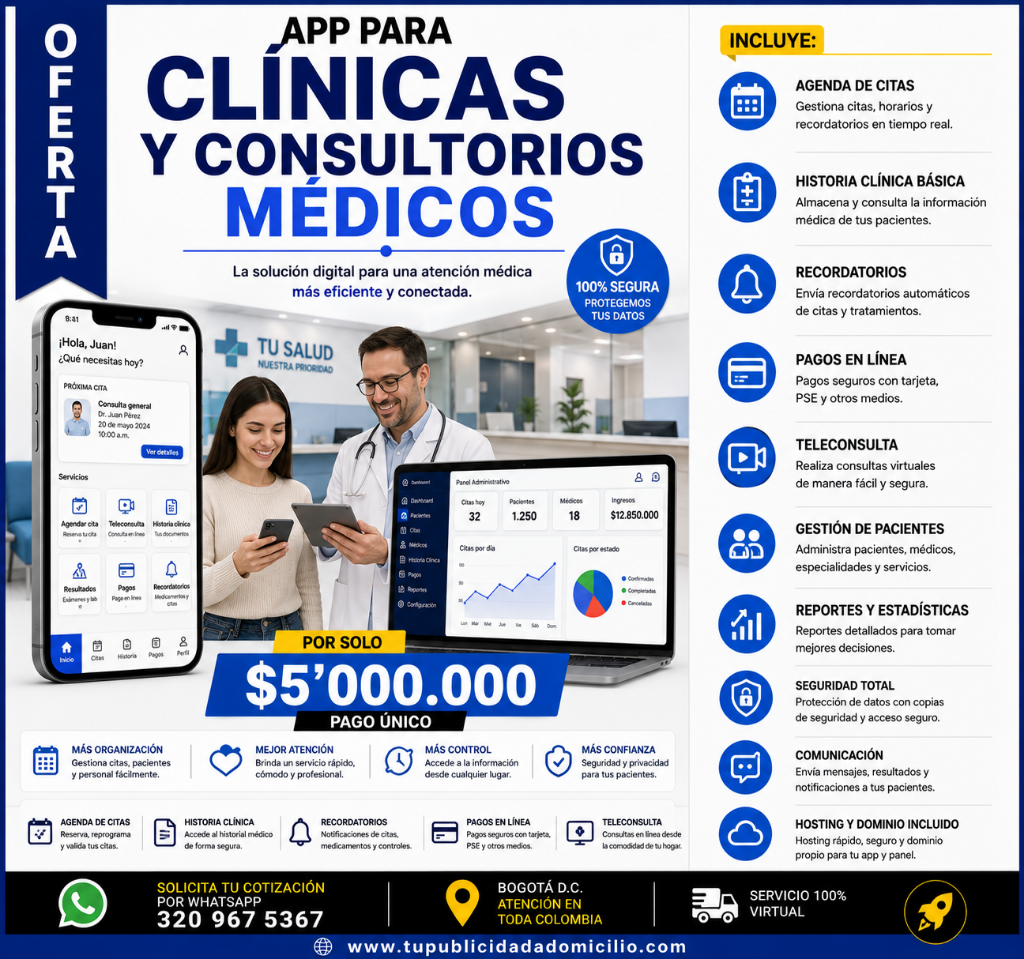 App para Clínicas y Consultorios Médicos