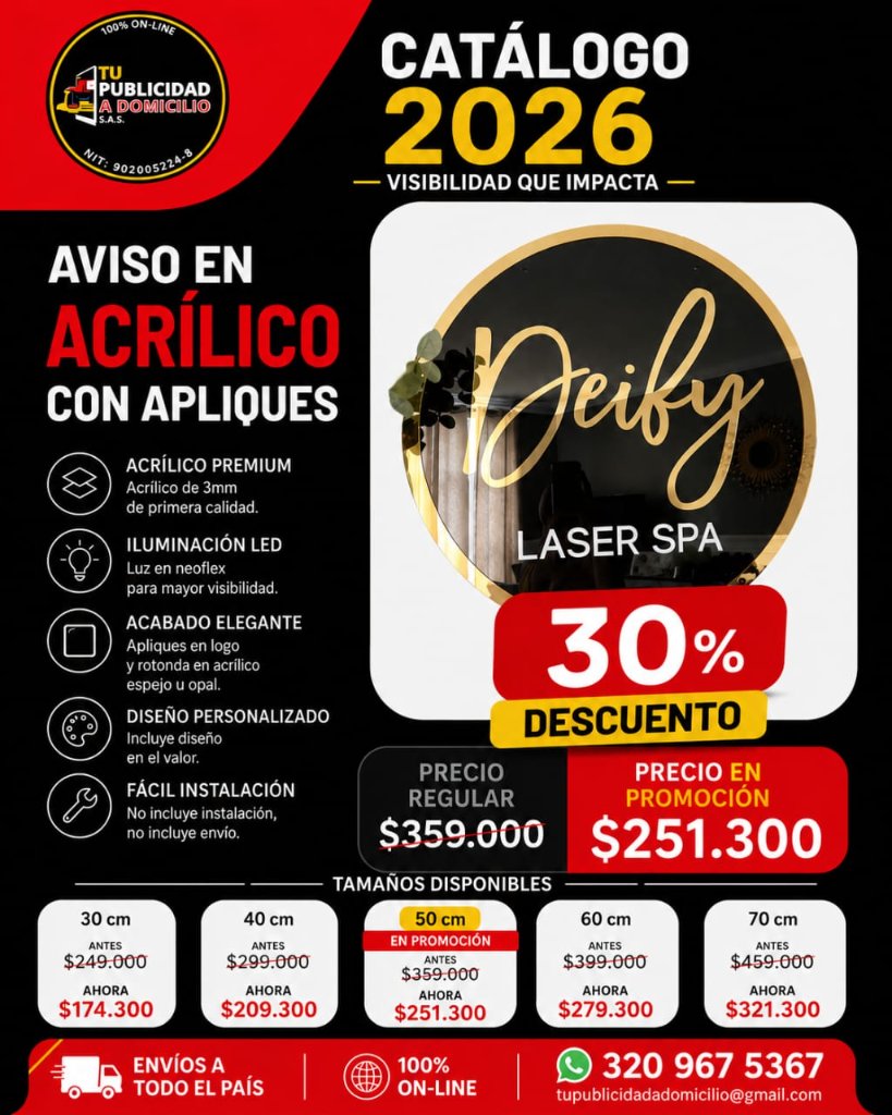 Aviso en Acrílico con Apliques