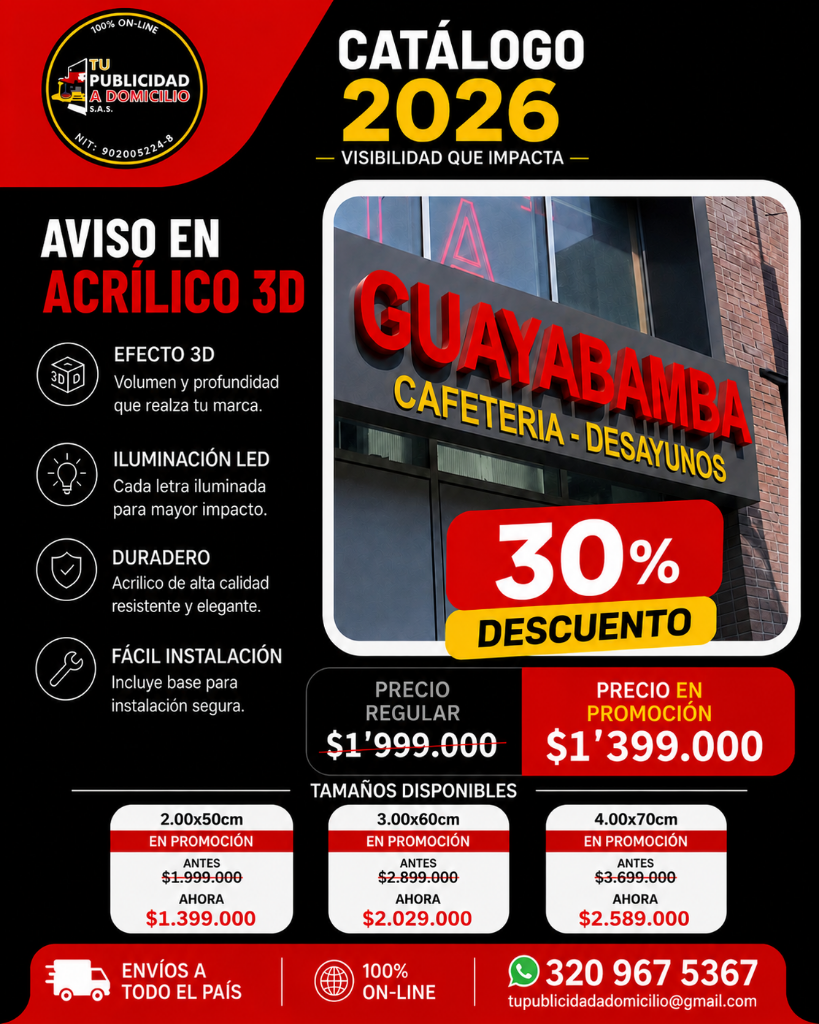 Aviso en Acrílico 3D