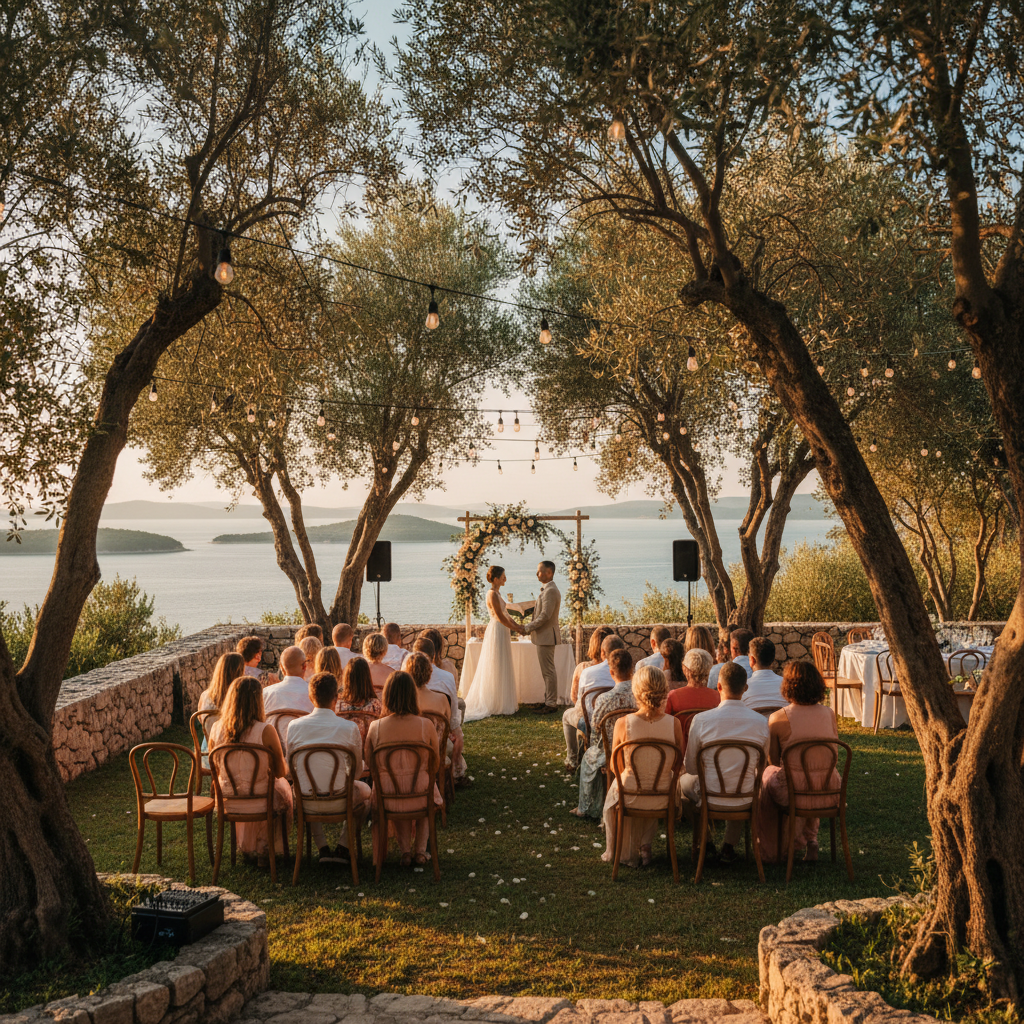 Destination wedding production in Croatia