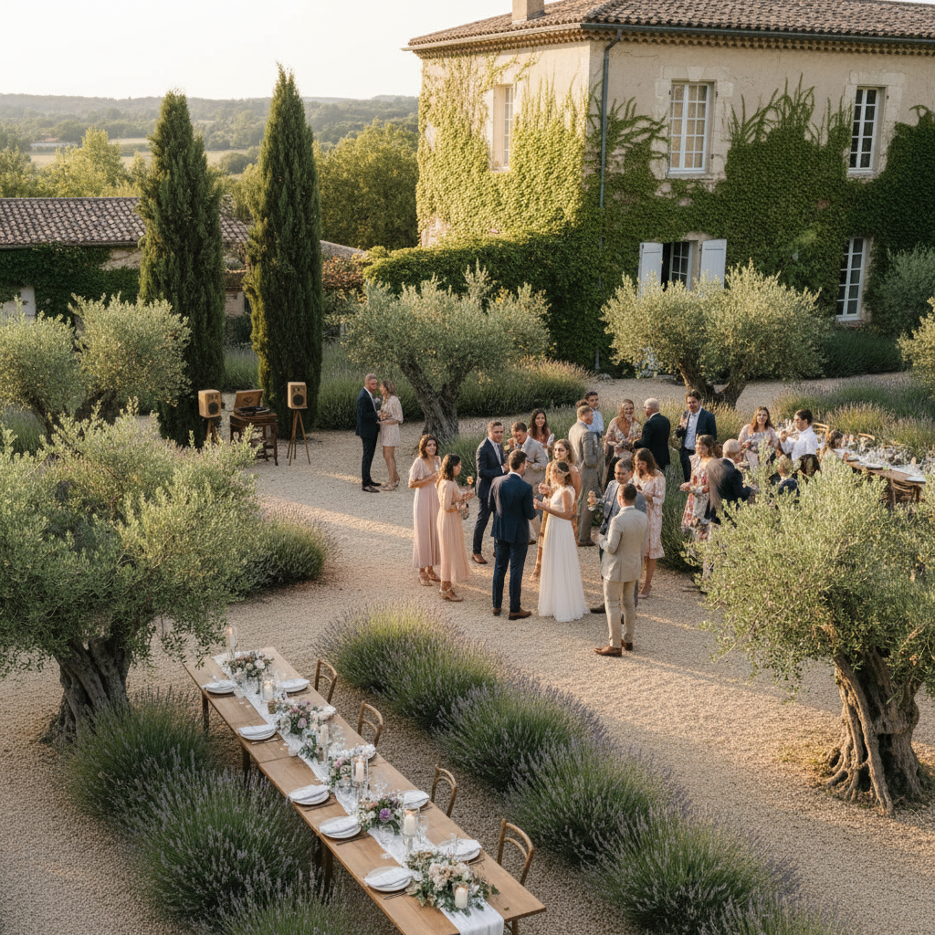 Destination wedding production in France
