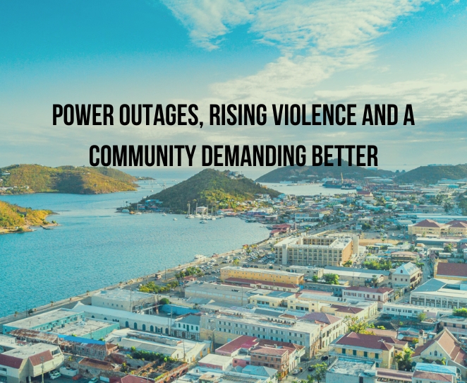 Aerial view of Charlotte Amalie, St. Thomas — Power Outages, Rising Violence and a Community Demanding Better