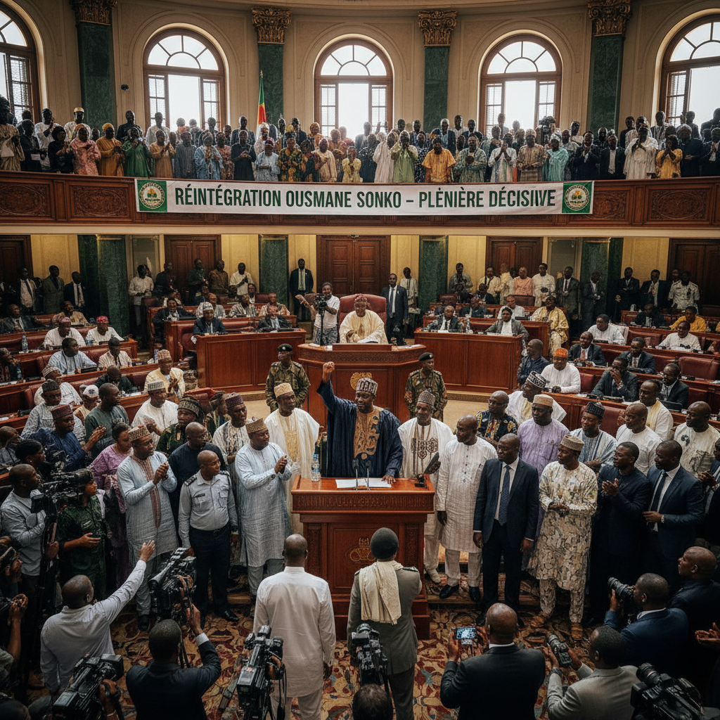 Réintégration d'Ousmane Sonko à l'Assemblée nationale sénégalaise : une plénière décisive