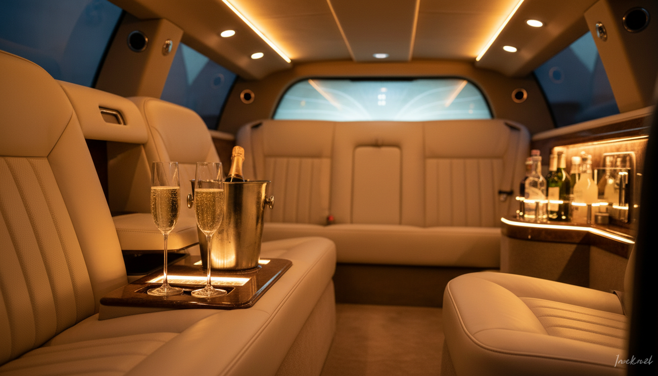 Luxury limousine interior