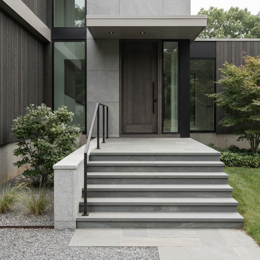 Bluestone Entry Steps — Steps & Stoops by Vida Construction