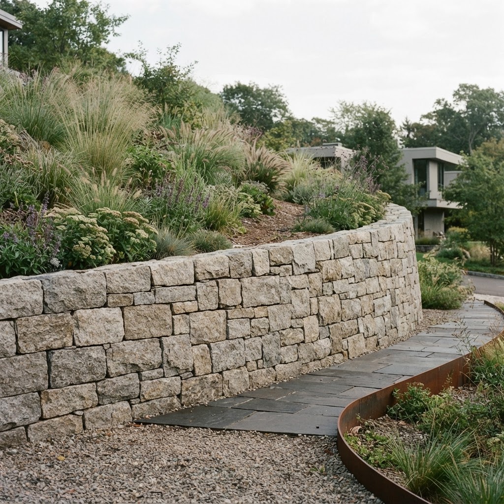 Fieldstone Retaining Wall — Retaining Walls by Vida Construction