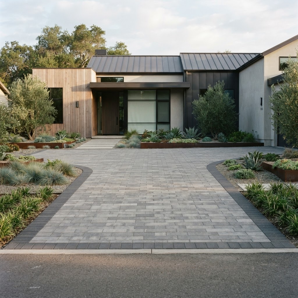 Paver Driveway — Concrete & Pavers by Vida Construction
