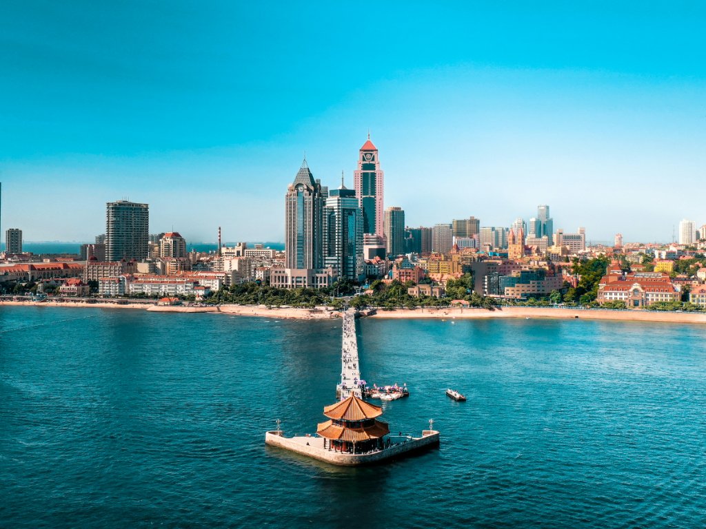 Qingdao skyline, a hub for the offshore wind industry