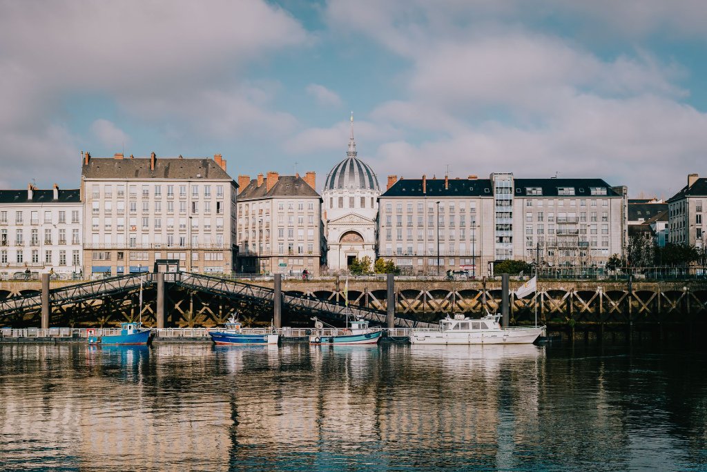 Nantes skyline, a hub for the offshore wind industry