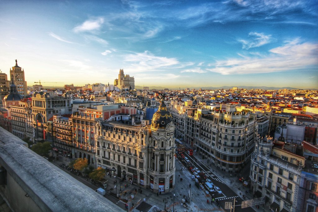 Madrid skyline, a hub for the offshore wind industry