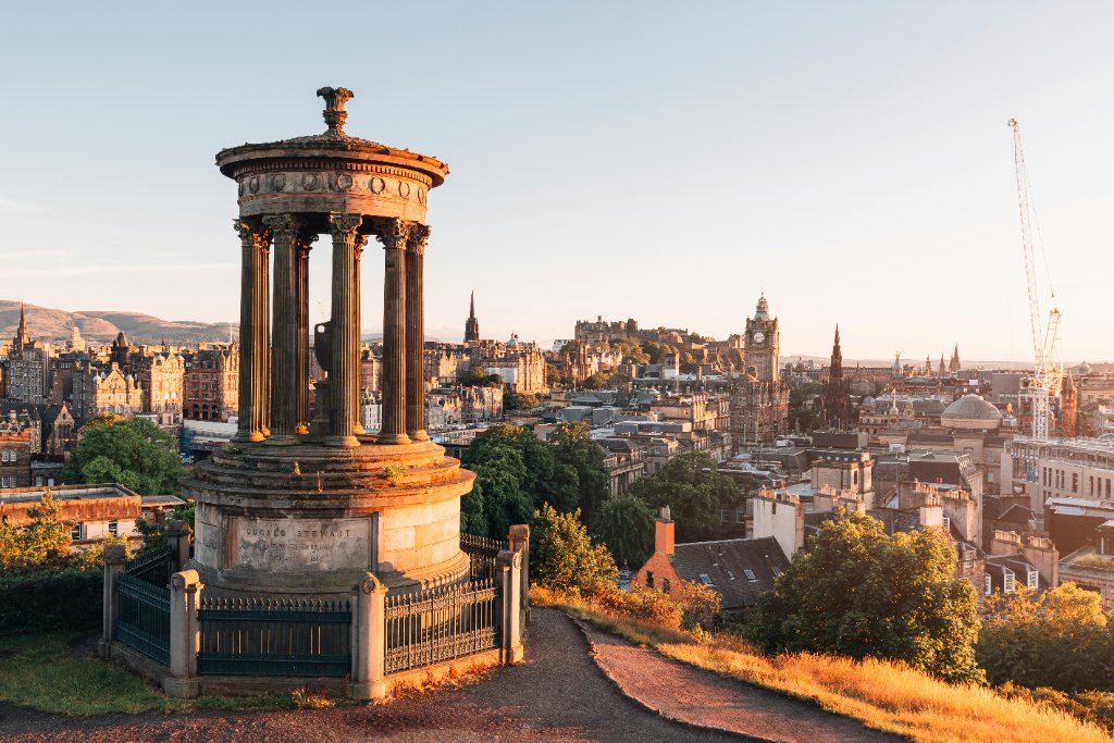 Edinburgh skyline, a hub for the offshore wind industry