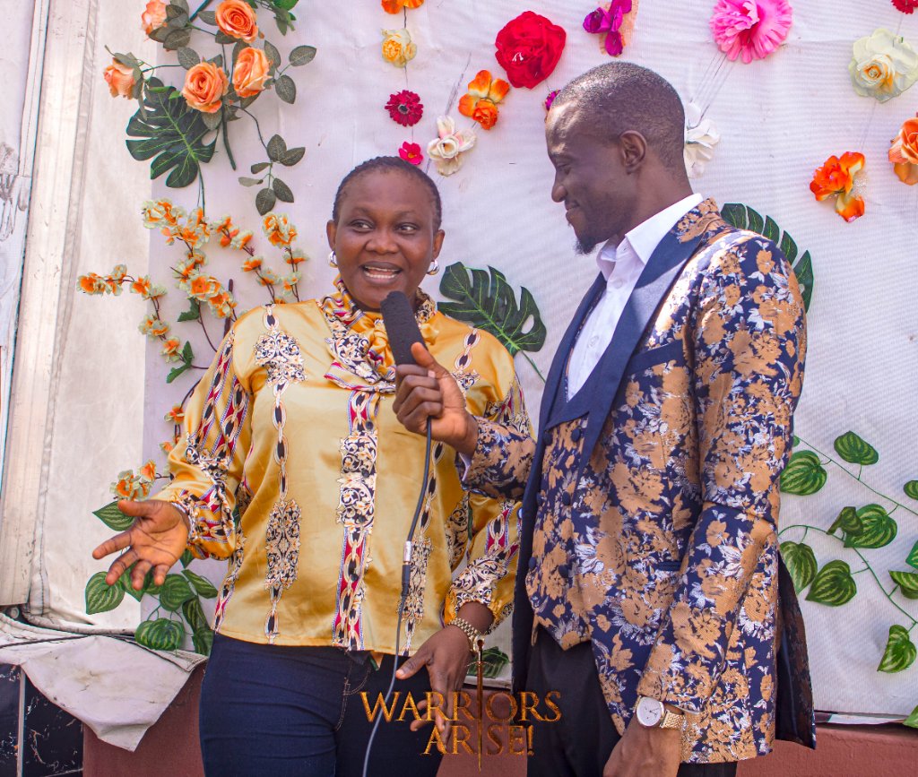 Warriors Arise 2024 — Interview moment at the floral backdrop