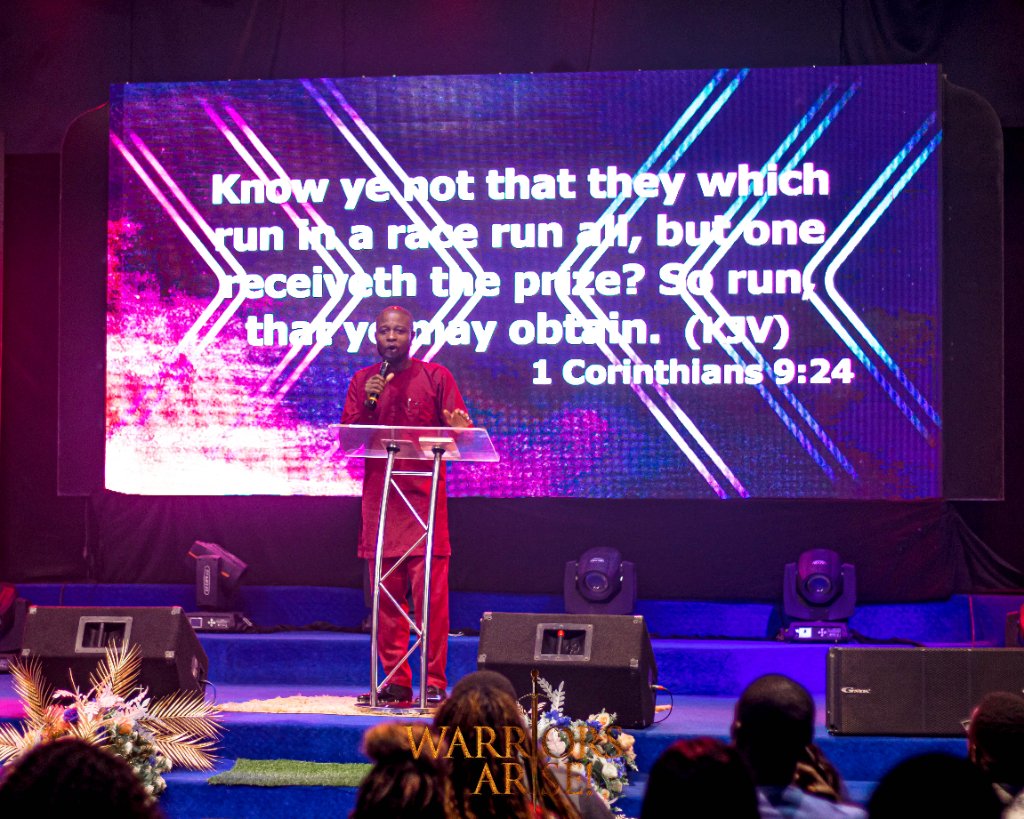 Warriors Arise 2024 — Host leading the congregation in celebration
