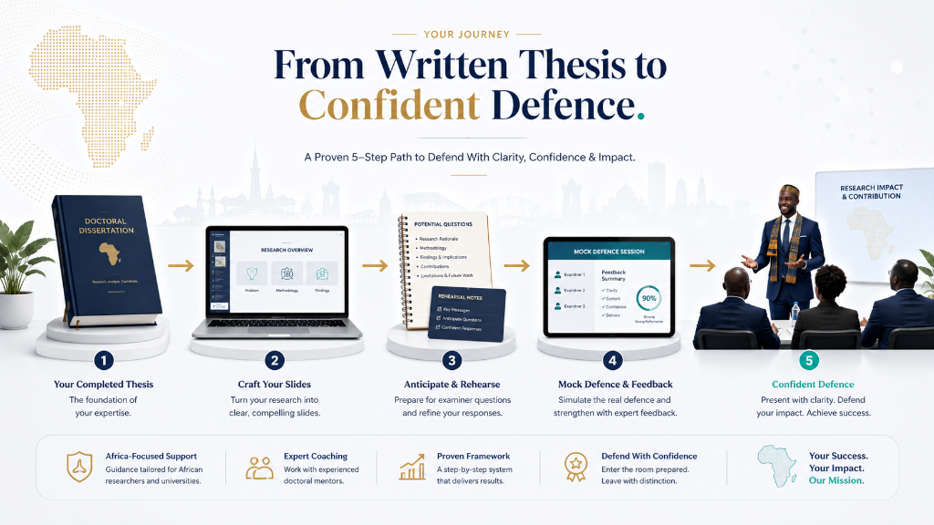 Your Defence Journey — a proven 5-step path from completed thesis to confident defence
