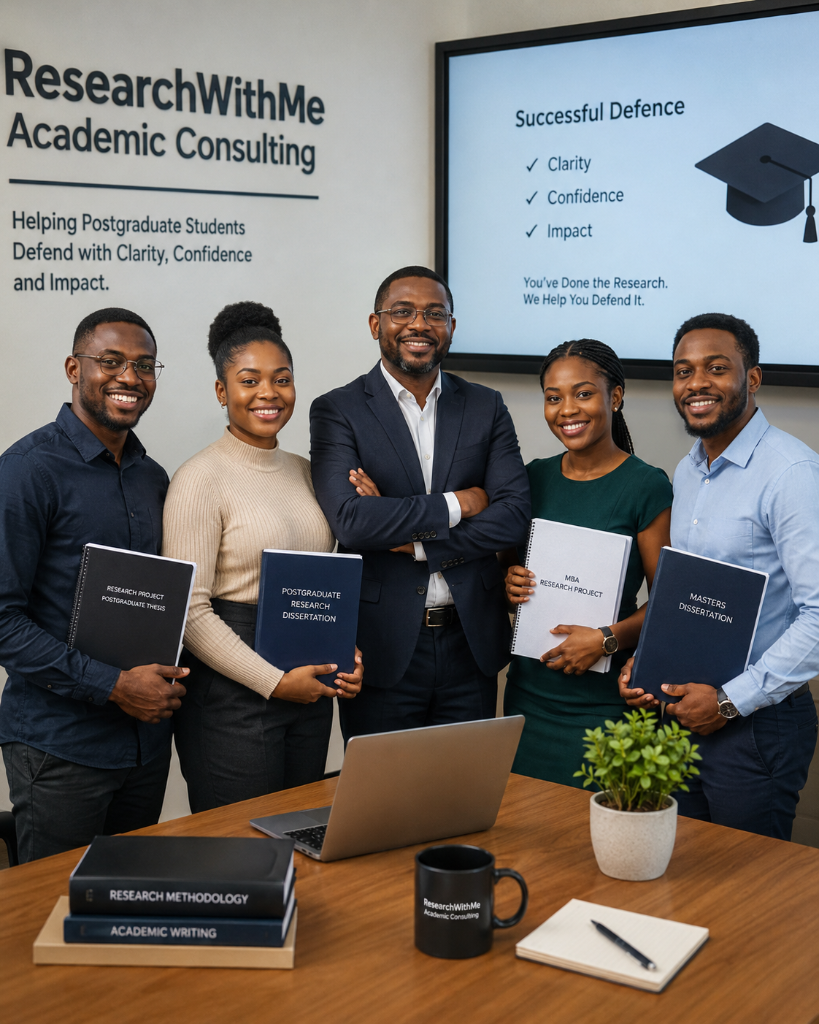 Candidates studying together for thesis defence