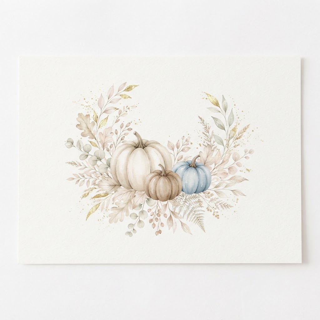 Watercolor pumpkin