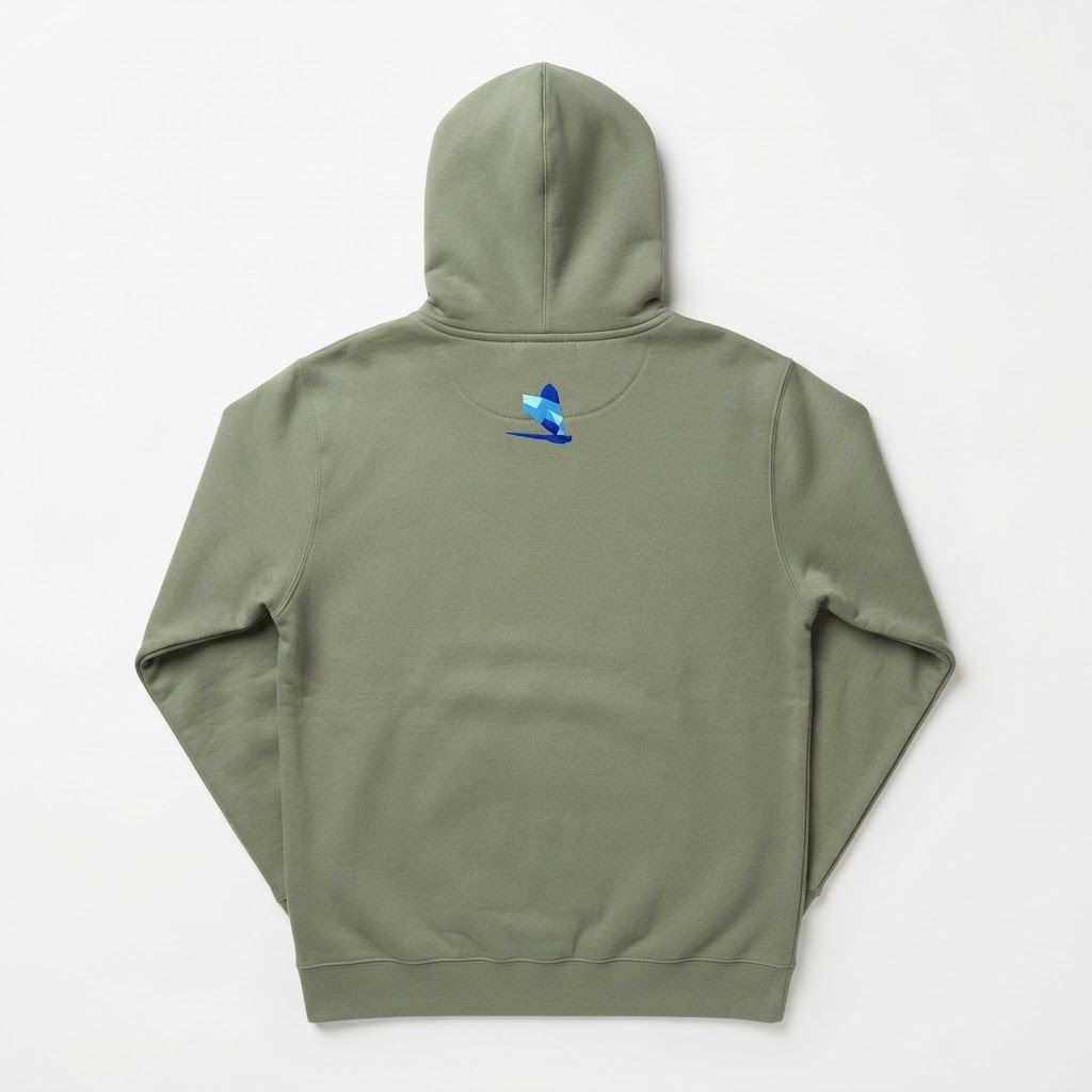 Earth Tone Hoodie — Olive — Back