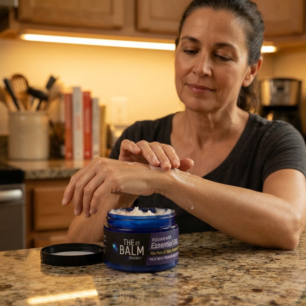 Blue Dragonfly balm in action 3