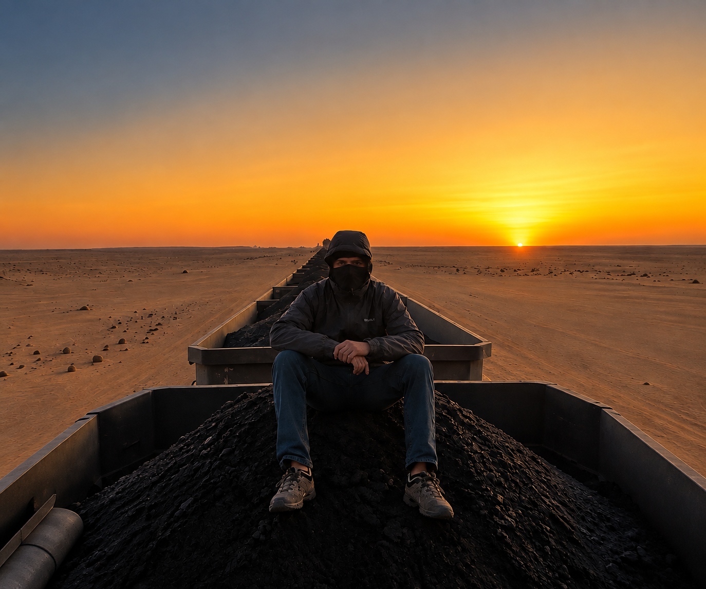 The Iron Ore Train crossing the Sahara Desert, Mauritania