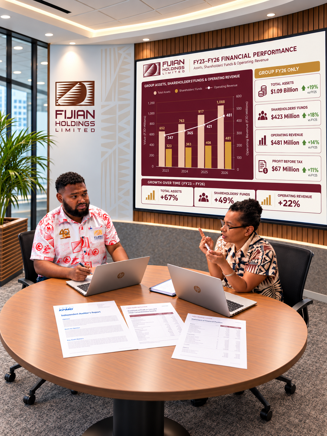 FHL team reviewing FY2026 financial performance - click to view the report