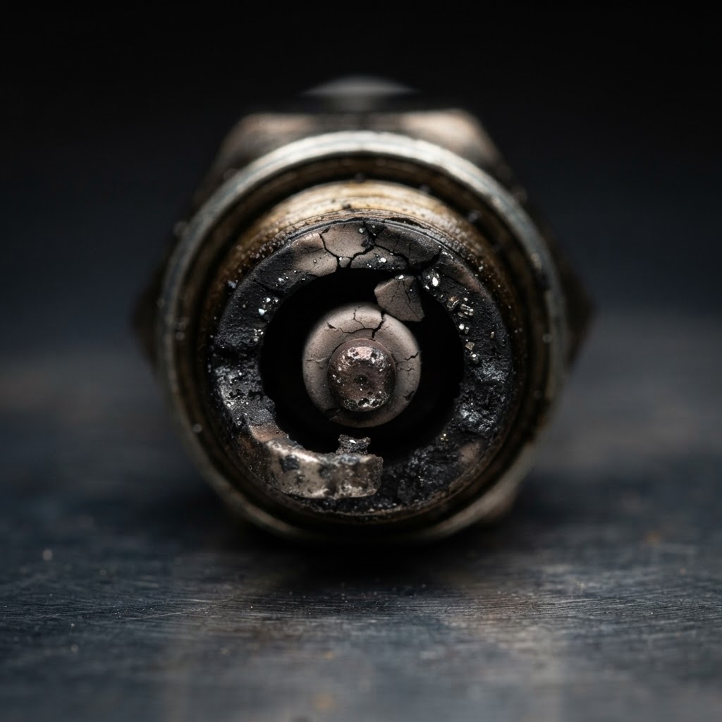 Detonation Damage spark plug
