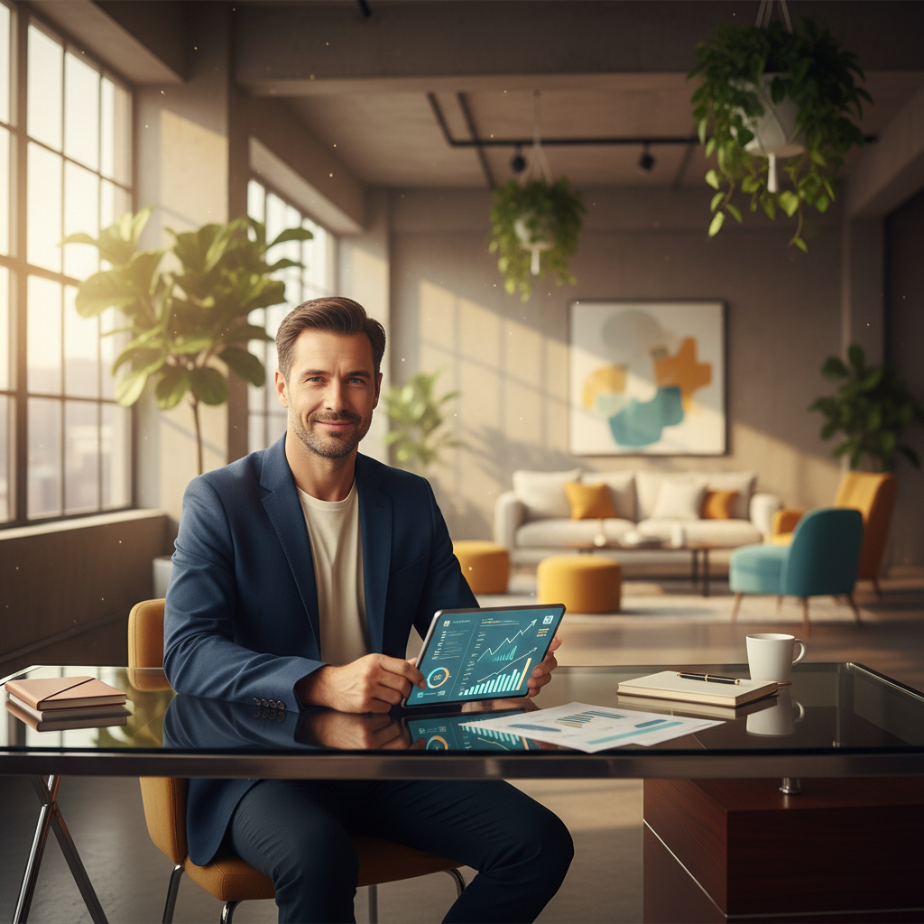 Entrepreneur reviewing business funding strategy