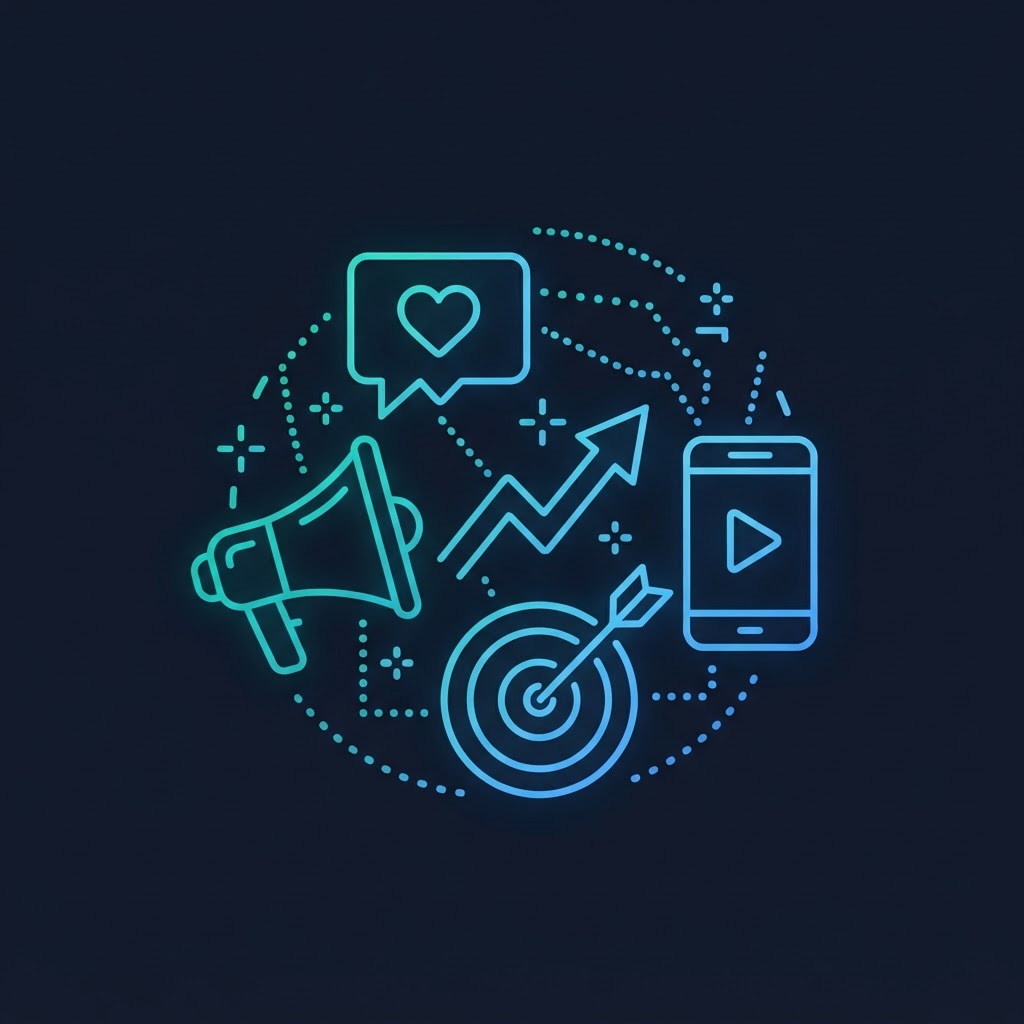 Marketing and social media illustration