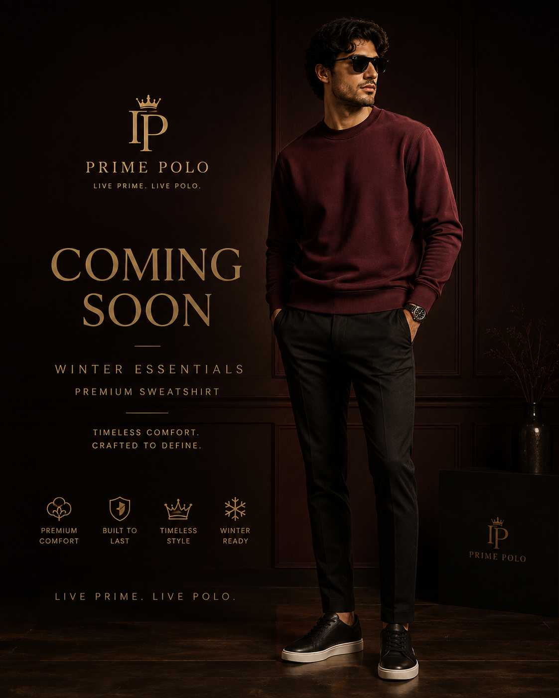 Prime Polo Winter Collection — premium sweatshirt