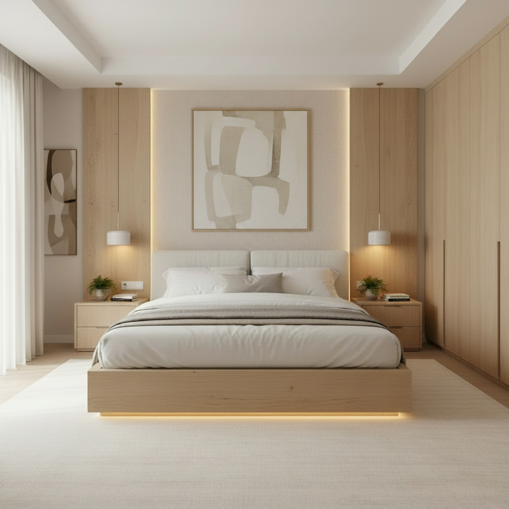 Oatmeal Linen NF905 + Bland Oak ZX162