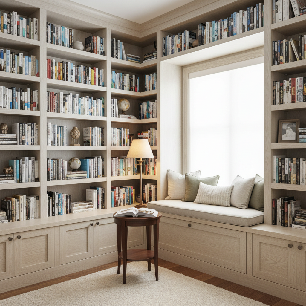 White Ash Wood + Rustic Beige