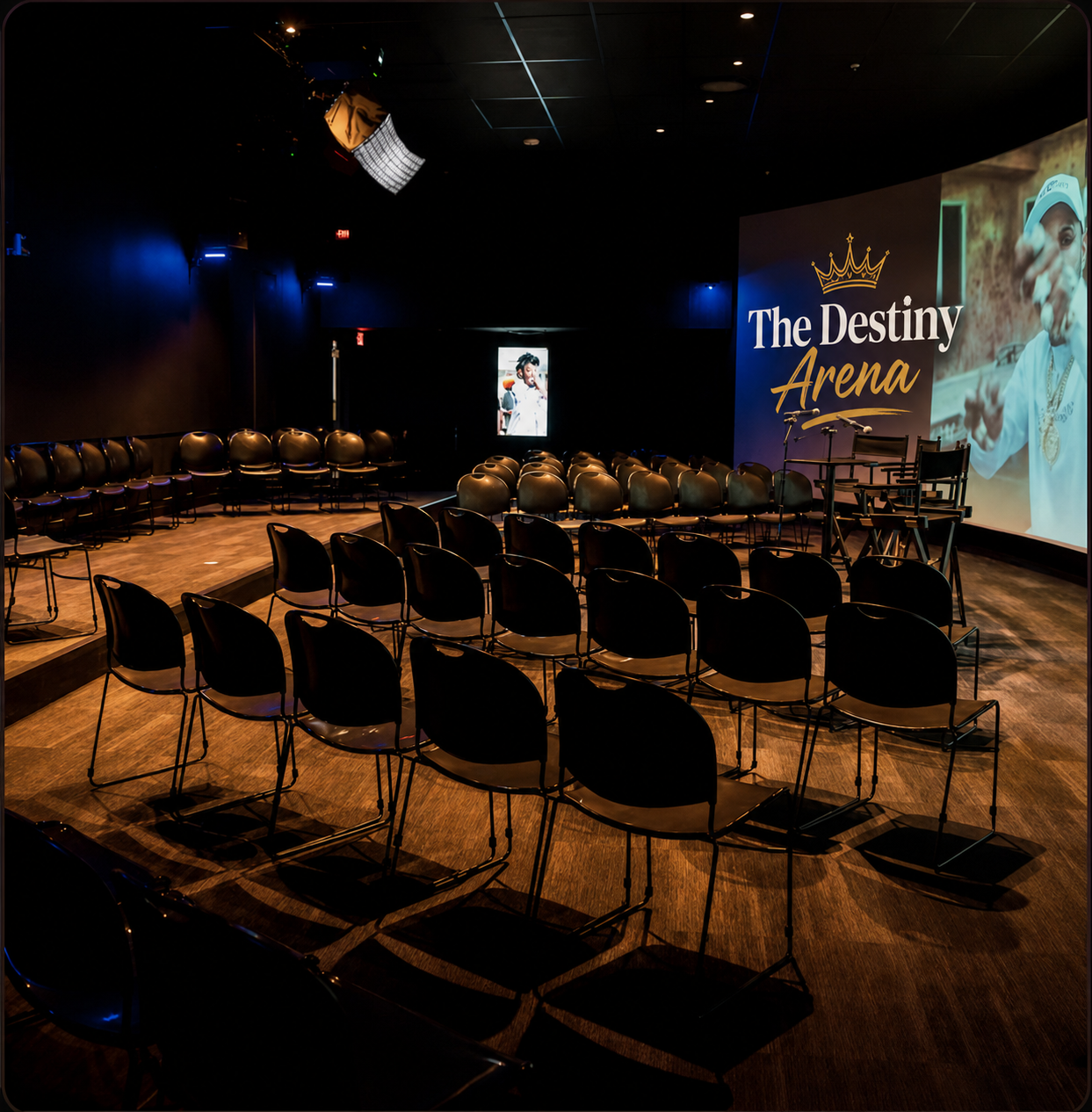 Destiny Arena — theater seating and stage