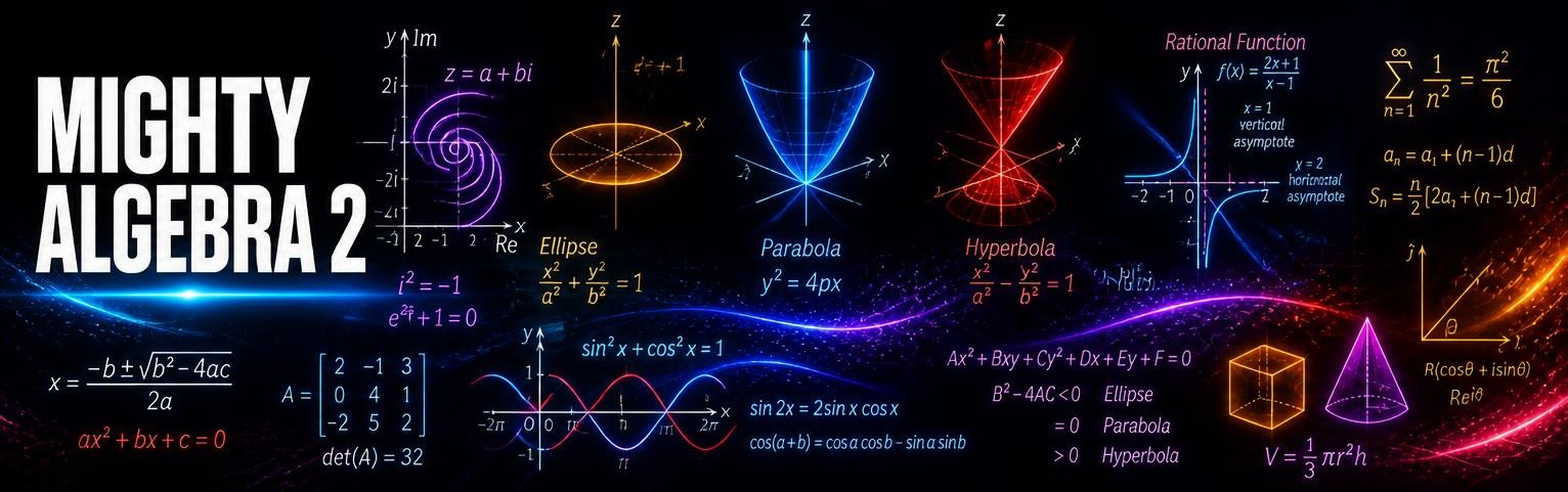 Mighty Algebra 2 course banner