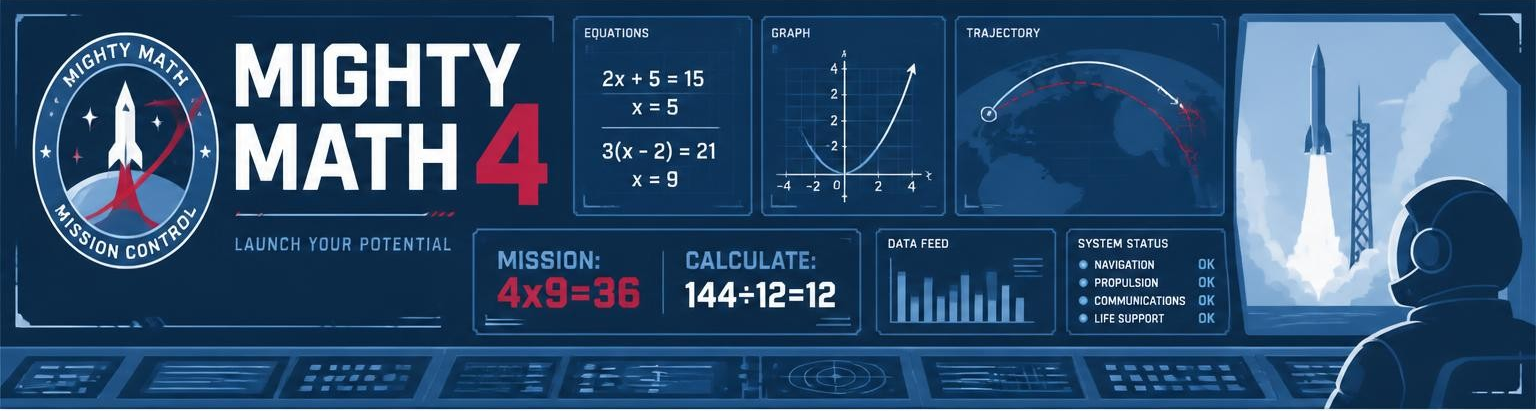 Mighty Mighty Math 4 course banner