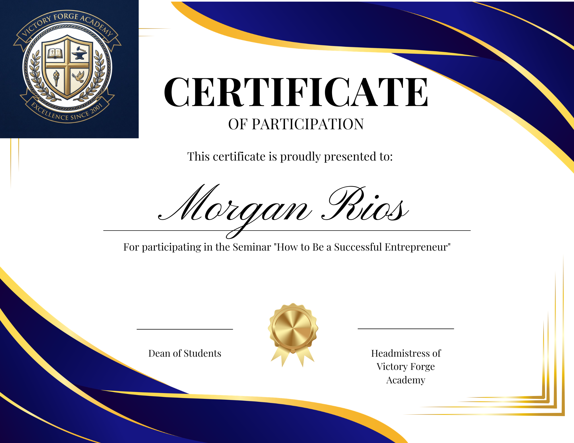 Certificate of Participation