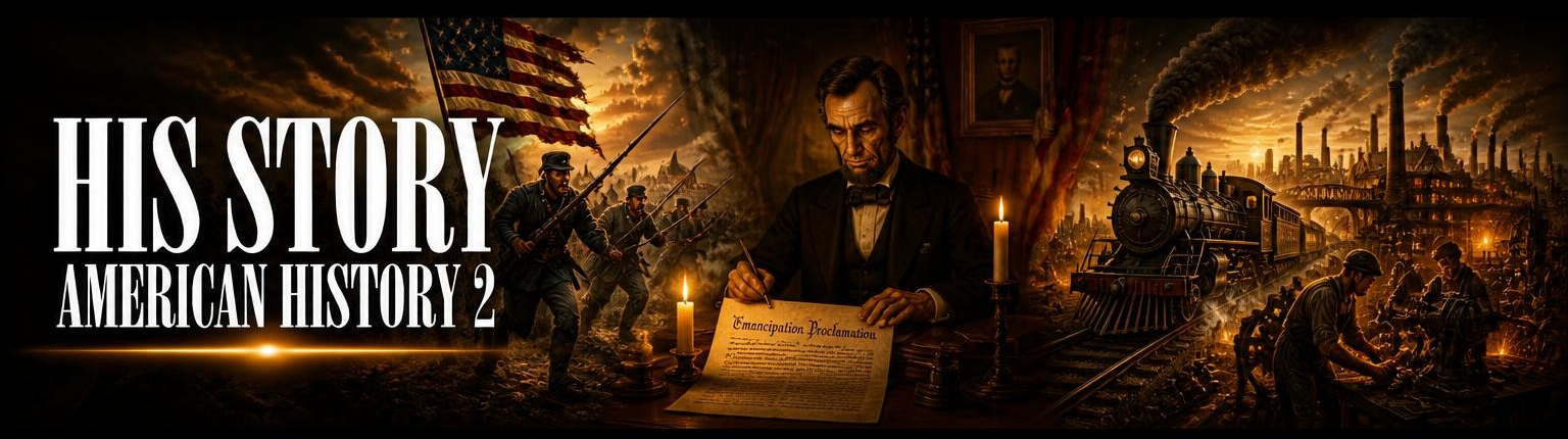 Grade 10 · American History 2 His Story course banner